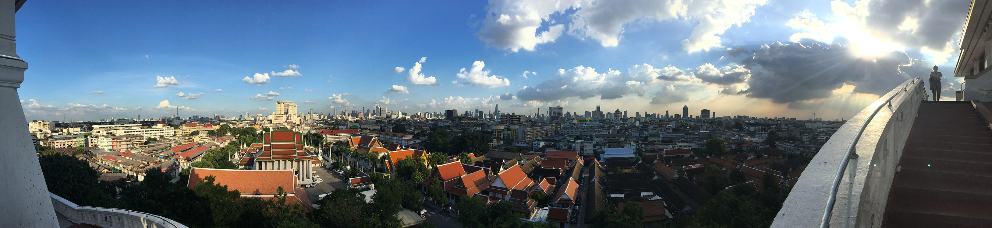 Panorama über Bangkok am Golden Mount Wat Saket