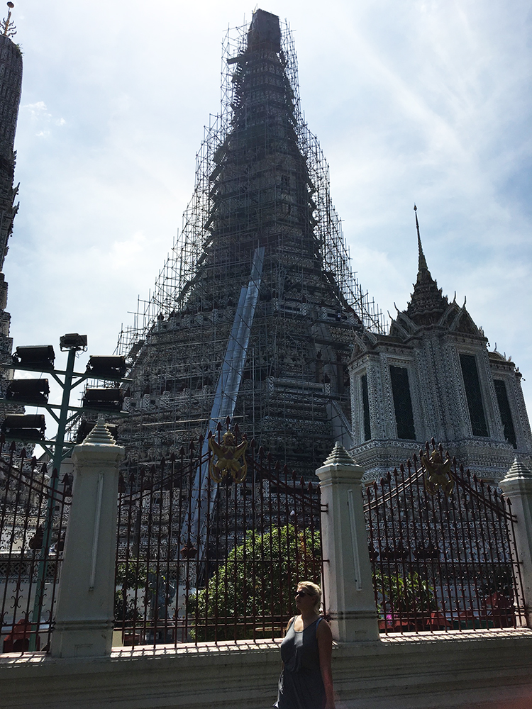 Wat Arun Tempel der Morgenröte Bangkok Baustelle